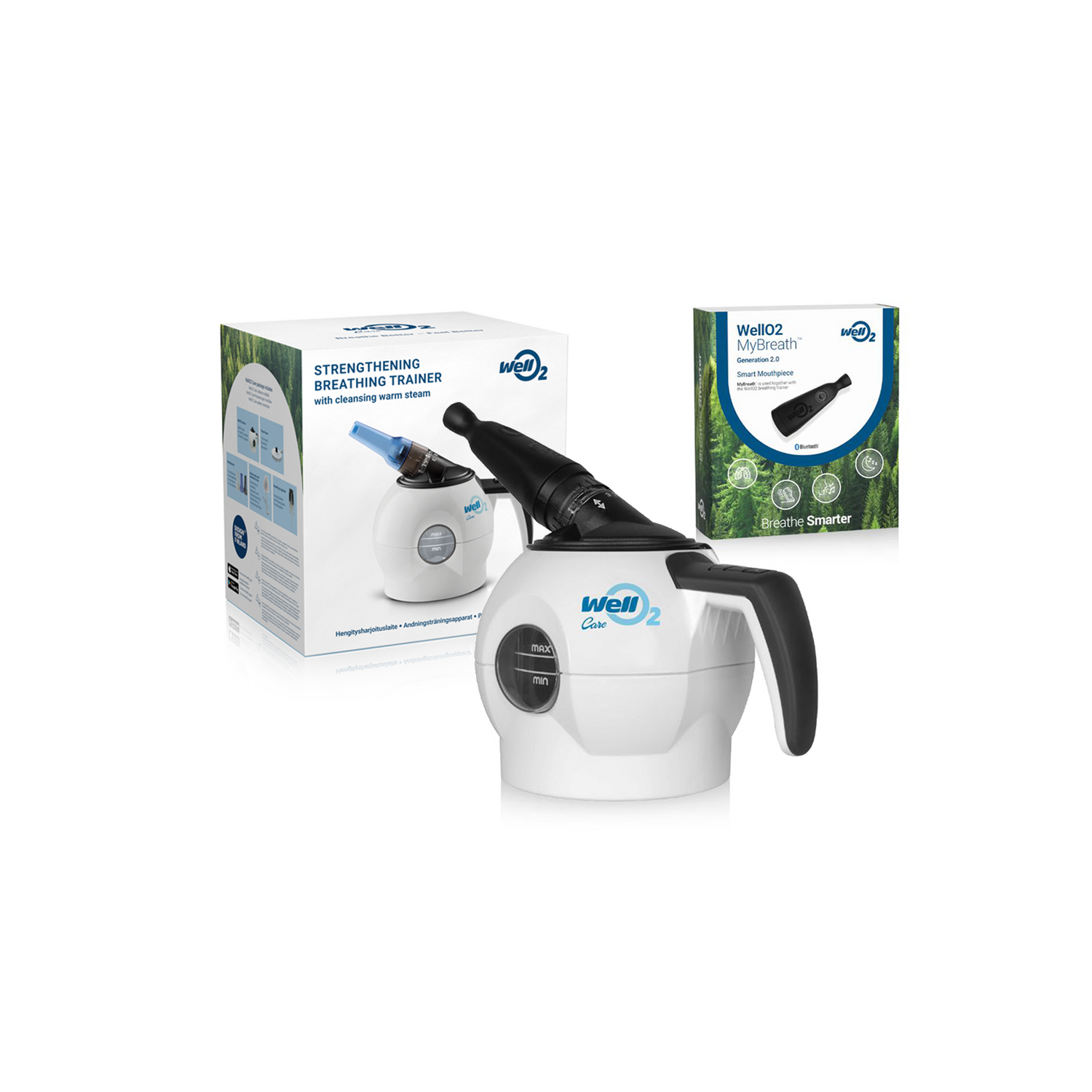 Lataa video: WellO2 quick guide video shows what is included in the box and how to use the WellO2 steam breathing trainer