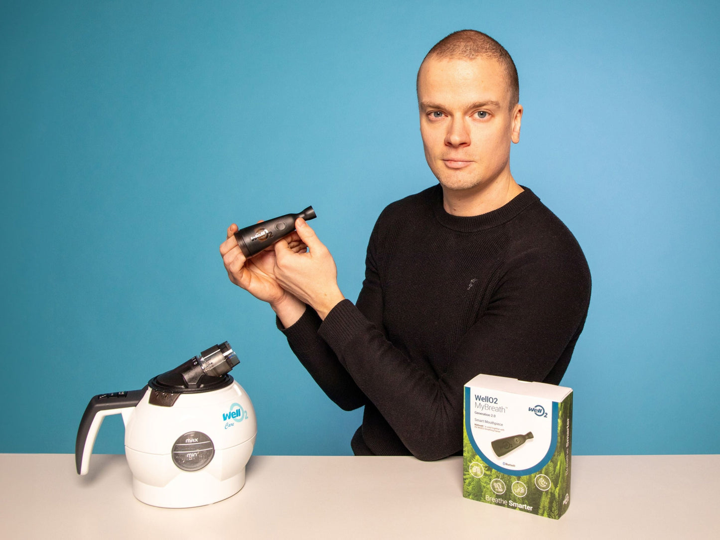 WellO2 PRO: Breathing Trainer + MyBreath Smart Mouthpiece with App