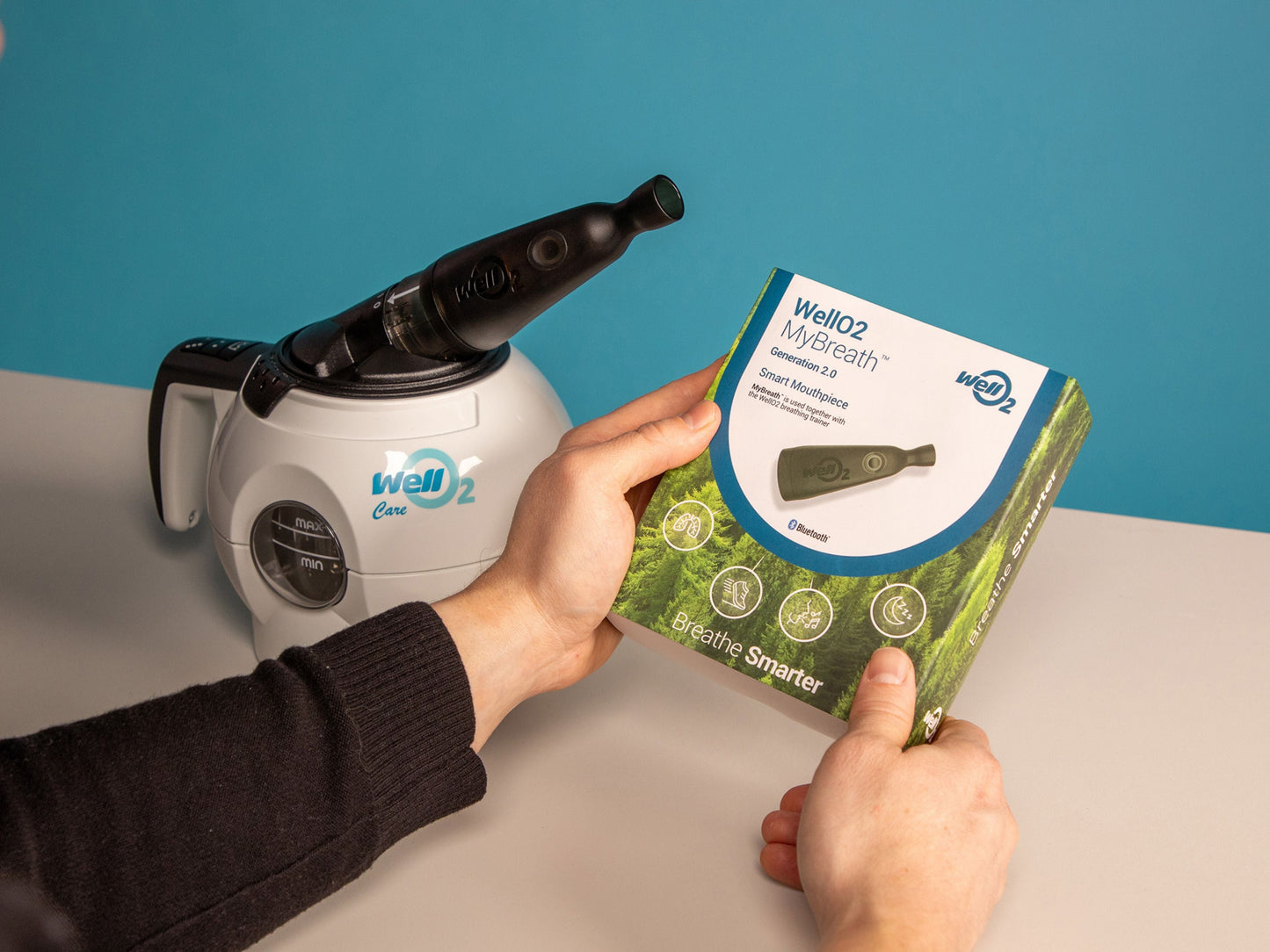 WellO2 PRO: Breathing Trainer + MyBreath Smart Mouthpiece with App