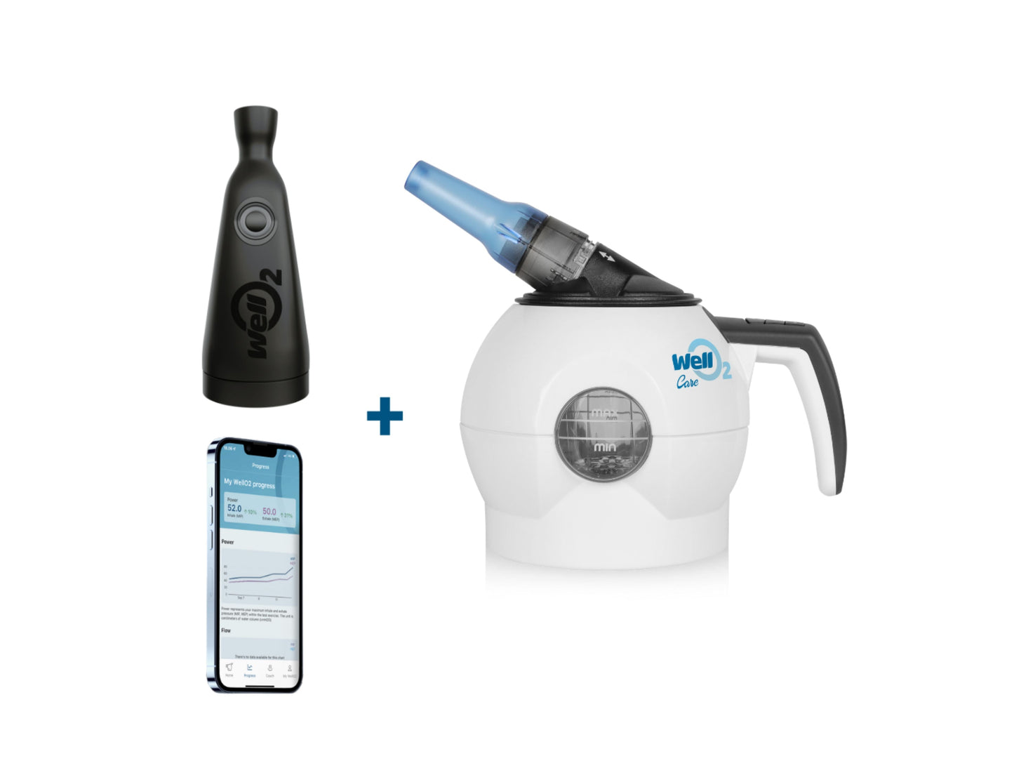 WellO2 PRO: Breathing Trainer + MyBreath Smart Mouthpiece with App