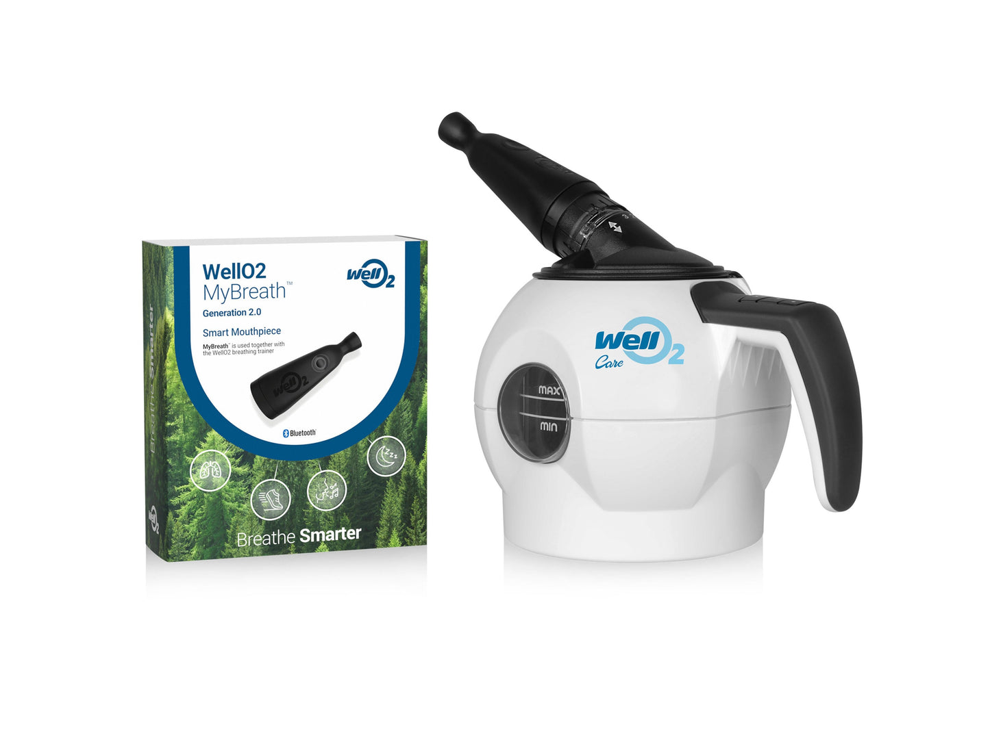 WellO2 PRO: Breathing Trainer + MyBreath Smart Mouthpiece with App